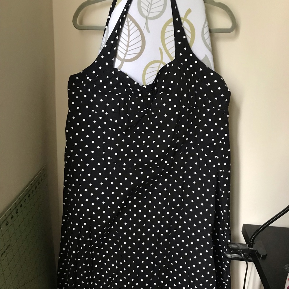 Retro Halter polka dot dress